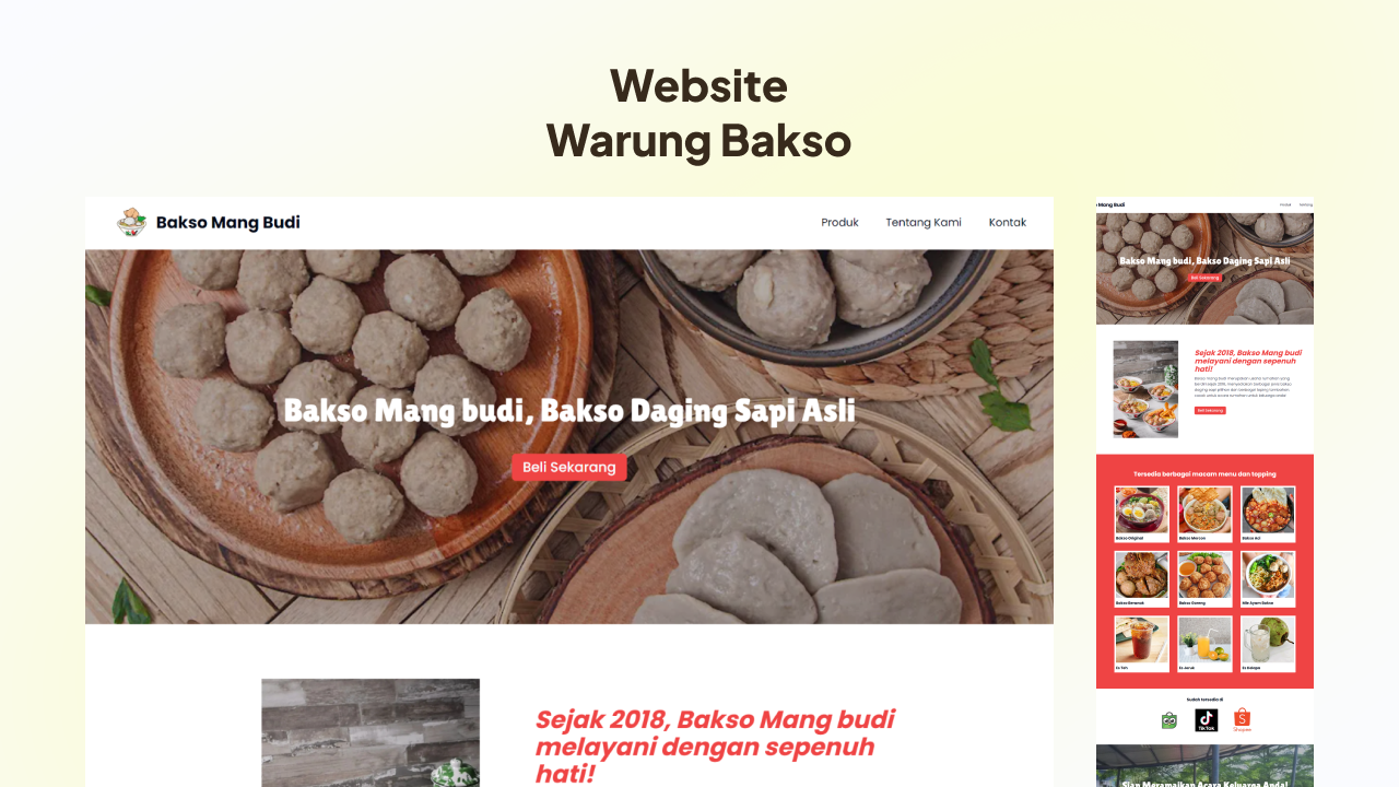 Website Bakso Sapi Mang Budi